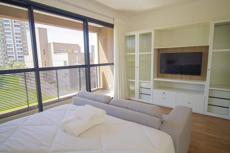 Blend Coliving One, Flat com sacada, vista, WiFi, Garagem