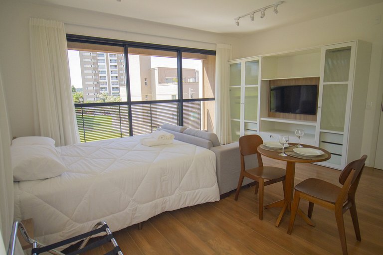 Blend Coliving One, Flat com sacada, vista, WiFi, Garagem