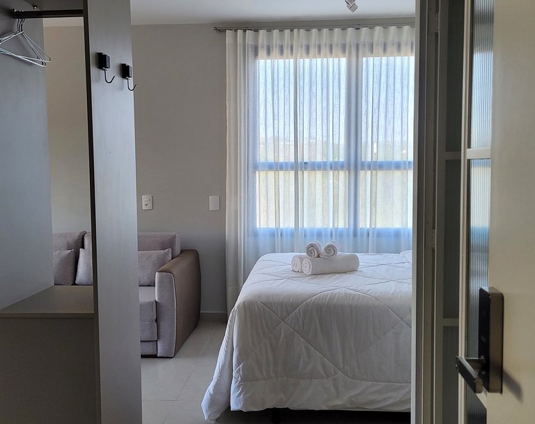 Blend Coliving One - Studio com Sacada, WiFi, Garagem - Flat