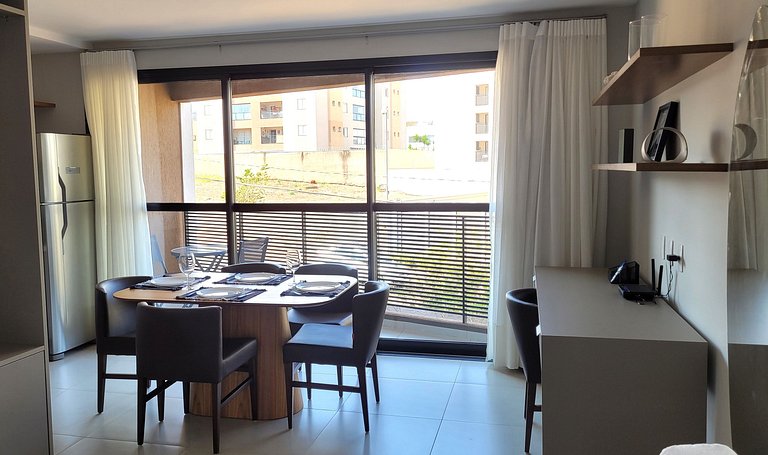 Blend Coliving One - Studio com Sacada, WiFi, Garagem - Flat