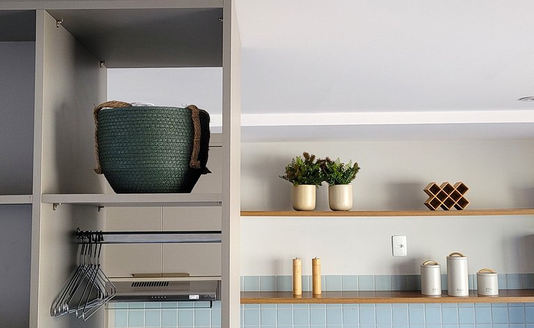 Blend Coliving One - Studio com Sacada, WiFi, Garagem - Flat