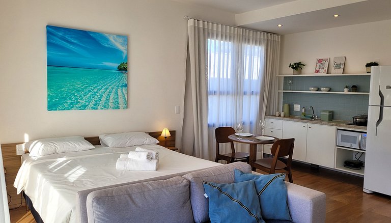 Blend Coliving One, Flat decorado, sacada com vista, Garagem