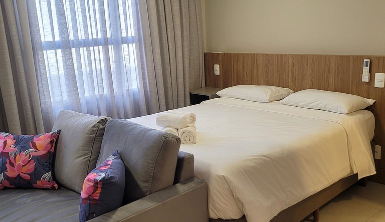 Flat - Alugar perto do Shopping, Hospital Unimed, FATESA