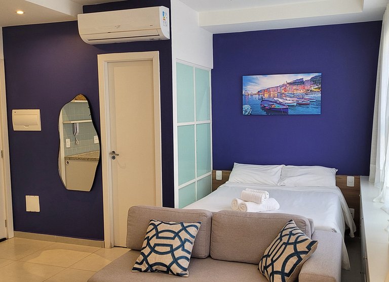 Flat c/ WiFi, Garagem, perto do Shopping Iguatemi e Fatesa