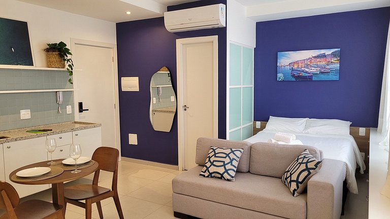 Flat c/ WiFi, Garagem, perto do Shopping Iguatemi e Fatesa