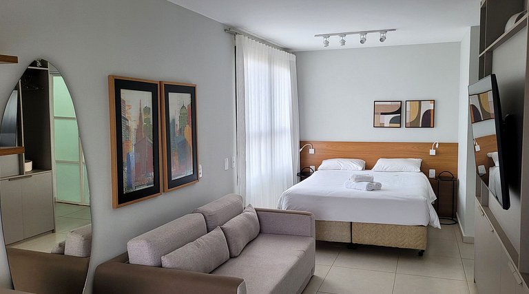 Blend Coliving One - Flat com Sacada, WiFi, Garagem - Flat