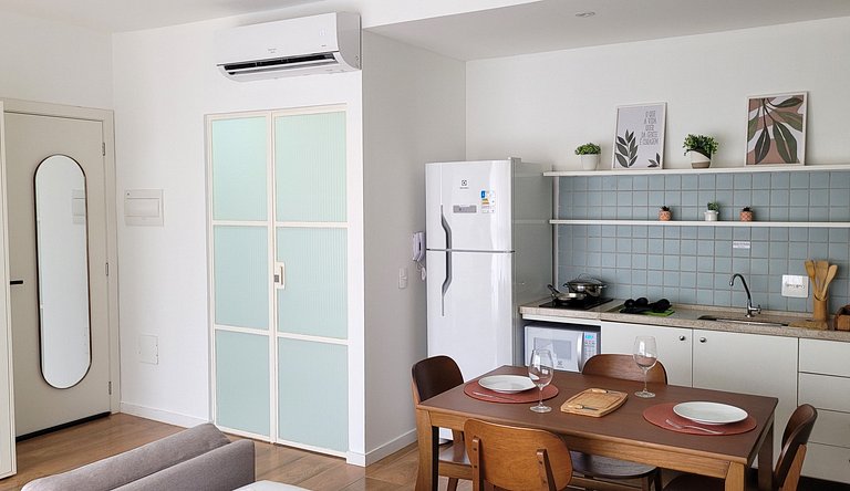 Studio 119 - Flat com Sacada, Vista, Ar Condicionado, WiFi