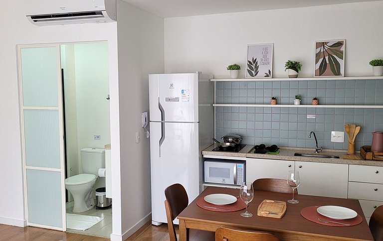 Studio 119 - Flat com Sacada, Vista, Ar Condicionado, WiFi