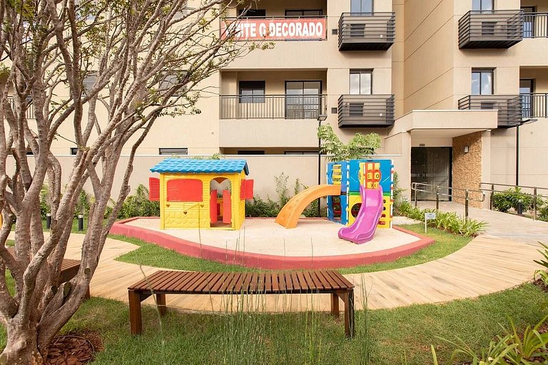 2 quartos c/ vista pra piscina | Varanda Botânico