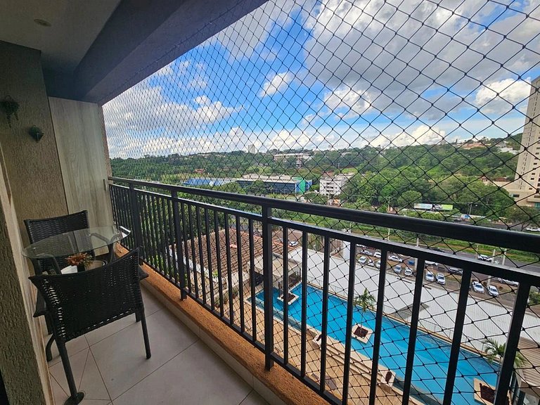 2 quartos c/ vista pra piscina | Varanda Botânico